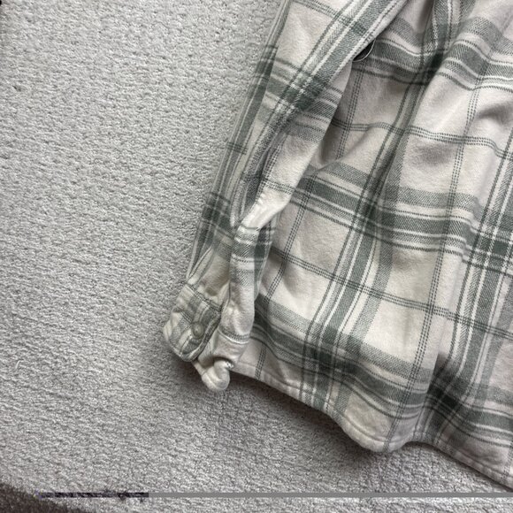 Zara DNWR-Heavyweight Flannel Shirt Men's XL Light Green Lumberjack - Picture 10 of 12